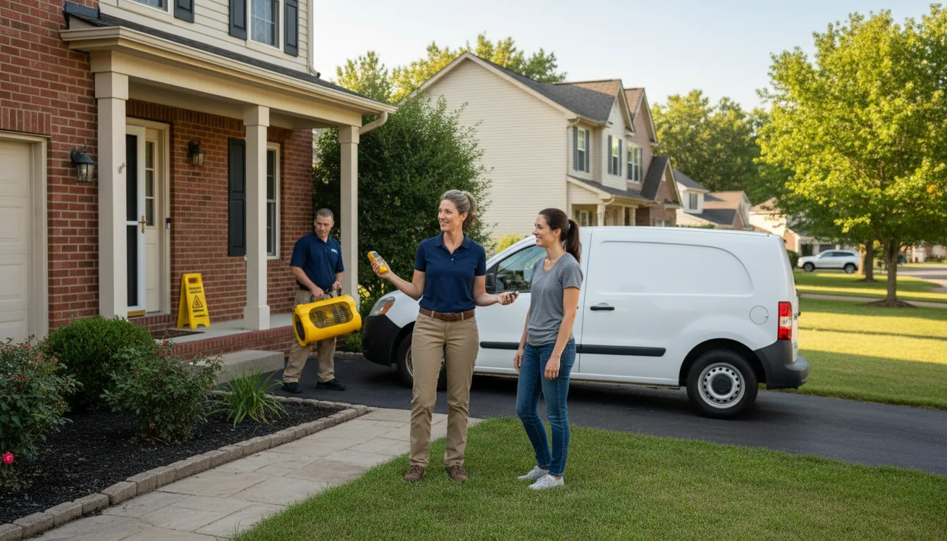 Residential water damage restoration in Earlington, KY